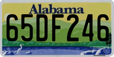 AL license plate 65DF246