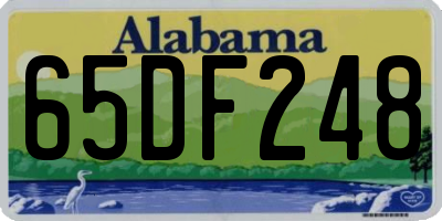 AL license plate 65DF248