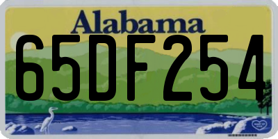 AL license plate 65DF254