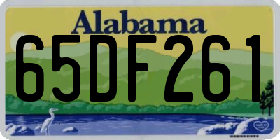 AL license plate 65DF261