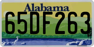 AL license plate 65DF263