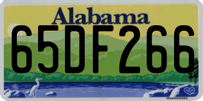 AL license plate 65DF266