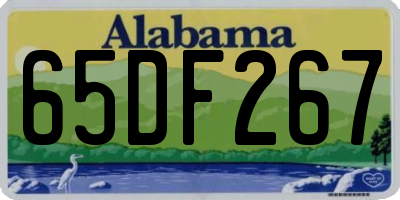 AL license plate 65DF267