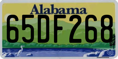 AL license plate 65DF268