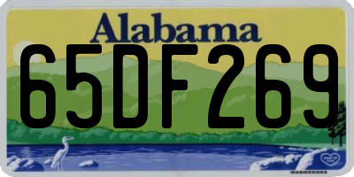 AL license plate 65DF269