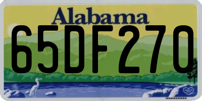 AL license plate 65DF270