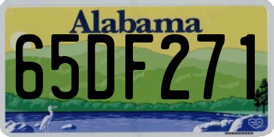 AL license plate 65DF271