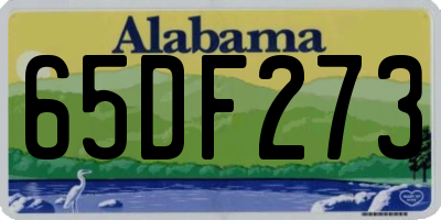 AL license plate 65DF273