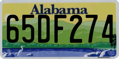 AL license plate 65DF274