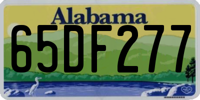 AL license plate 65DF277