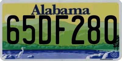 AL license plate 65DF280