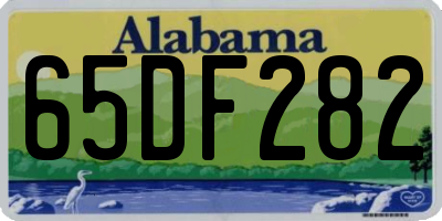 AL license plate 65DF282