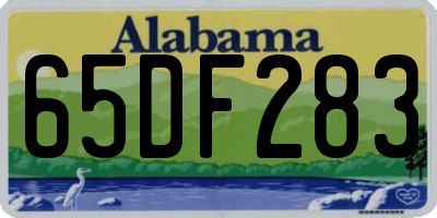 AL license plate 65DF283