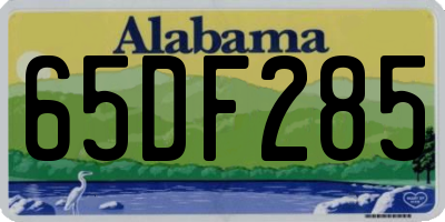 AL license plate 65DF285