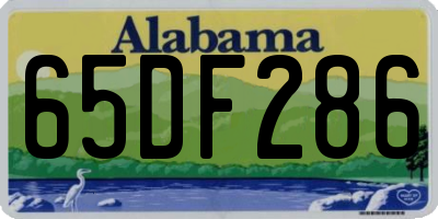 AL license plate 65DF286