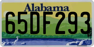 AL license plate 65DF293