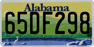 AL license plate 65DF298