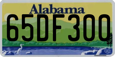 AL license plate 65DF300