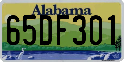 AL license plate 65DF301