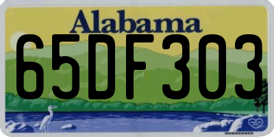AL license plate 65DF303