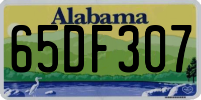 AL license plate 65DF307