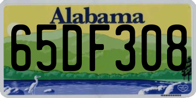 AL license plate 65DF308