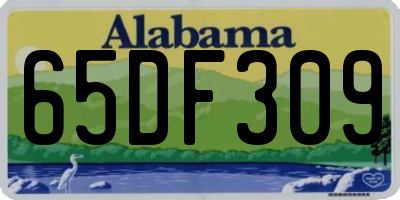 AL license plate 65DF309