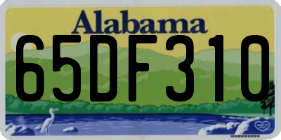 AL license plate 65DF310