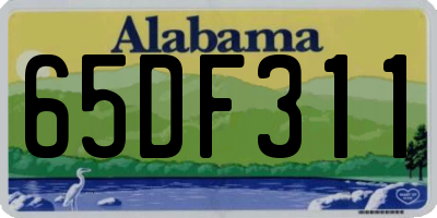 AL license plate 65DF311
