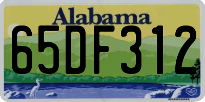 AL license plate 65DF312