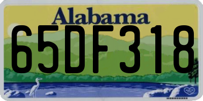 AL license plate 65DF318