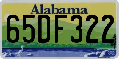 AL license plate 65DF322