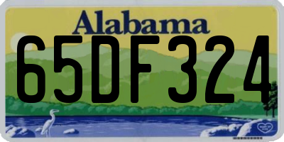 AL license plate 65DF324