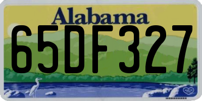 AL license plate 65DF327