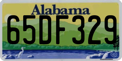 AL license plate 65DF329