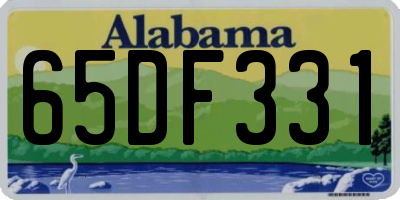 AL license plate 65DF331