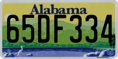 AL license plate 65DF334