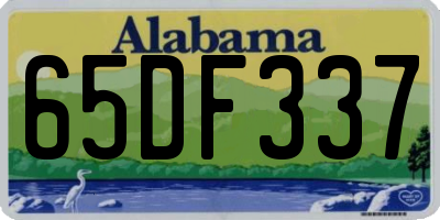 AL license plate 65DF337