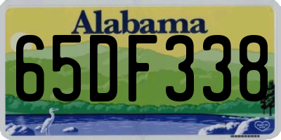 AL license plate 65DF338