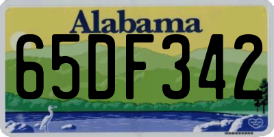 AL license plate 65DF342
