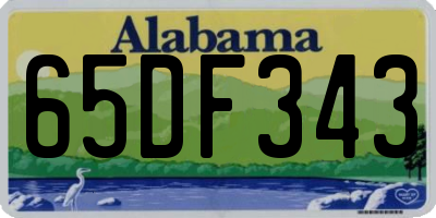 AL license plate 65DF343