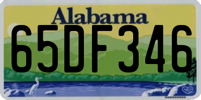 AL license plate 65DF346