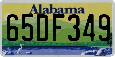 AL license plate 65DF349