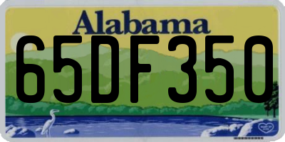 AL license plate 65DF350