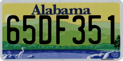 AL license plate 65DF351
