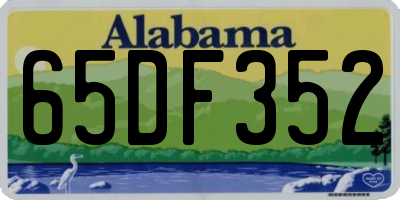 AL license plate 65DF352