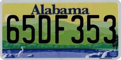 AL license plate 65DF353