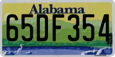 AL license plate 65DF354