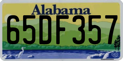 AL license plate 65DF357