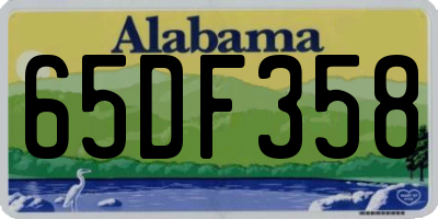 AL license plate 65DF358